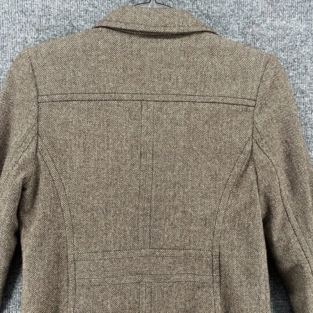 Eddie Bauer Blazer Wool‎ Jacket Womens 4 Brown Single Button Up Academia Office